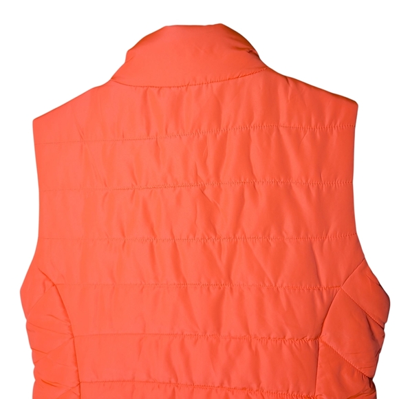 New Abercrombie & Fitch Bright Vibrant Puffer Puffy Pink Vest Zipper Pockets M - Picture 5 of 9